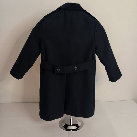 Rothschild Double Breasted Long Winter Overcoat Navy Blue Velvet Collar Boys 4 - Picture 14 of 15